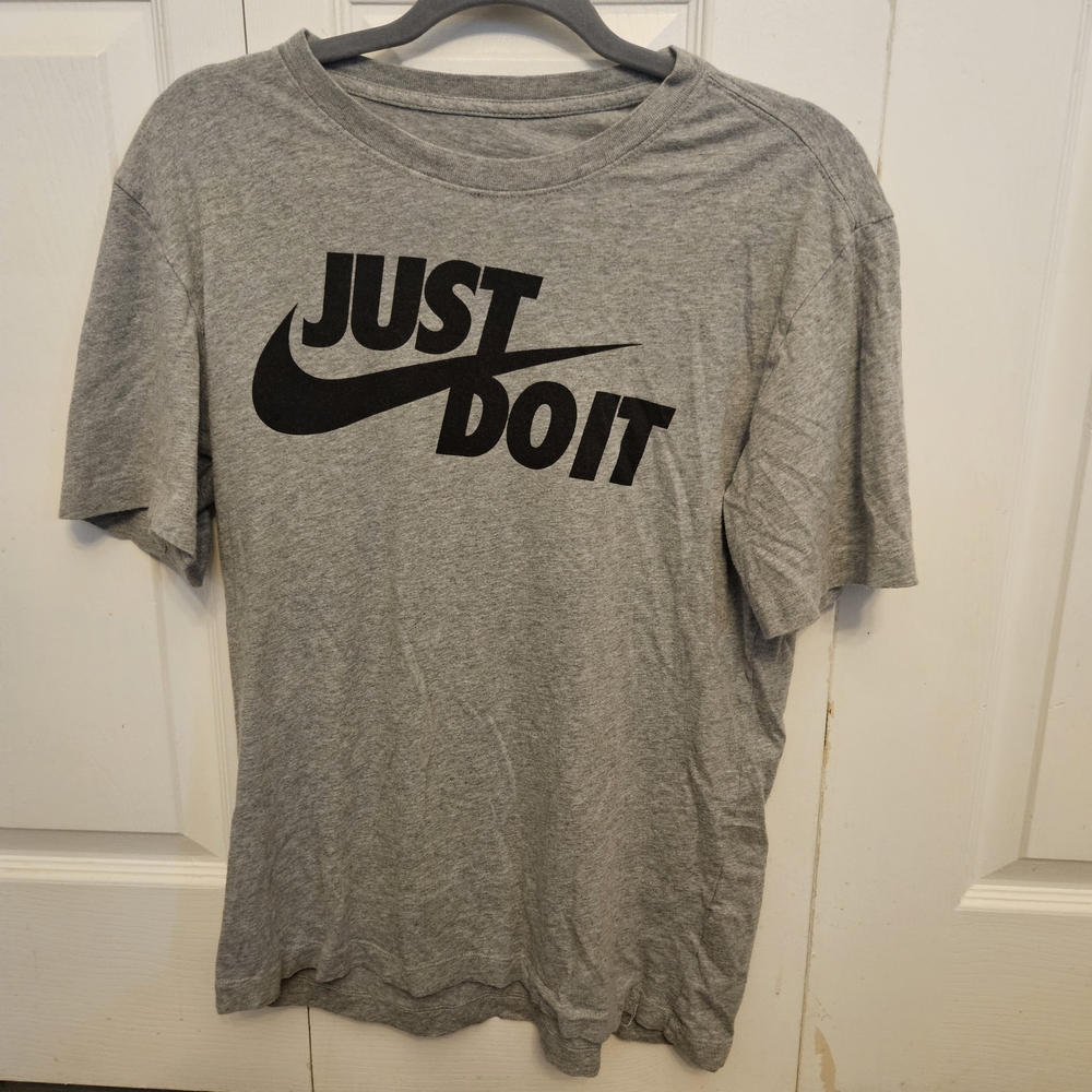 Nike Gray Short Sleeve 'Just Do It' Logo Tee